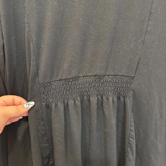 J. Jill Black Open Front Layered Cardigan Top - Picture 7 of 7